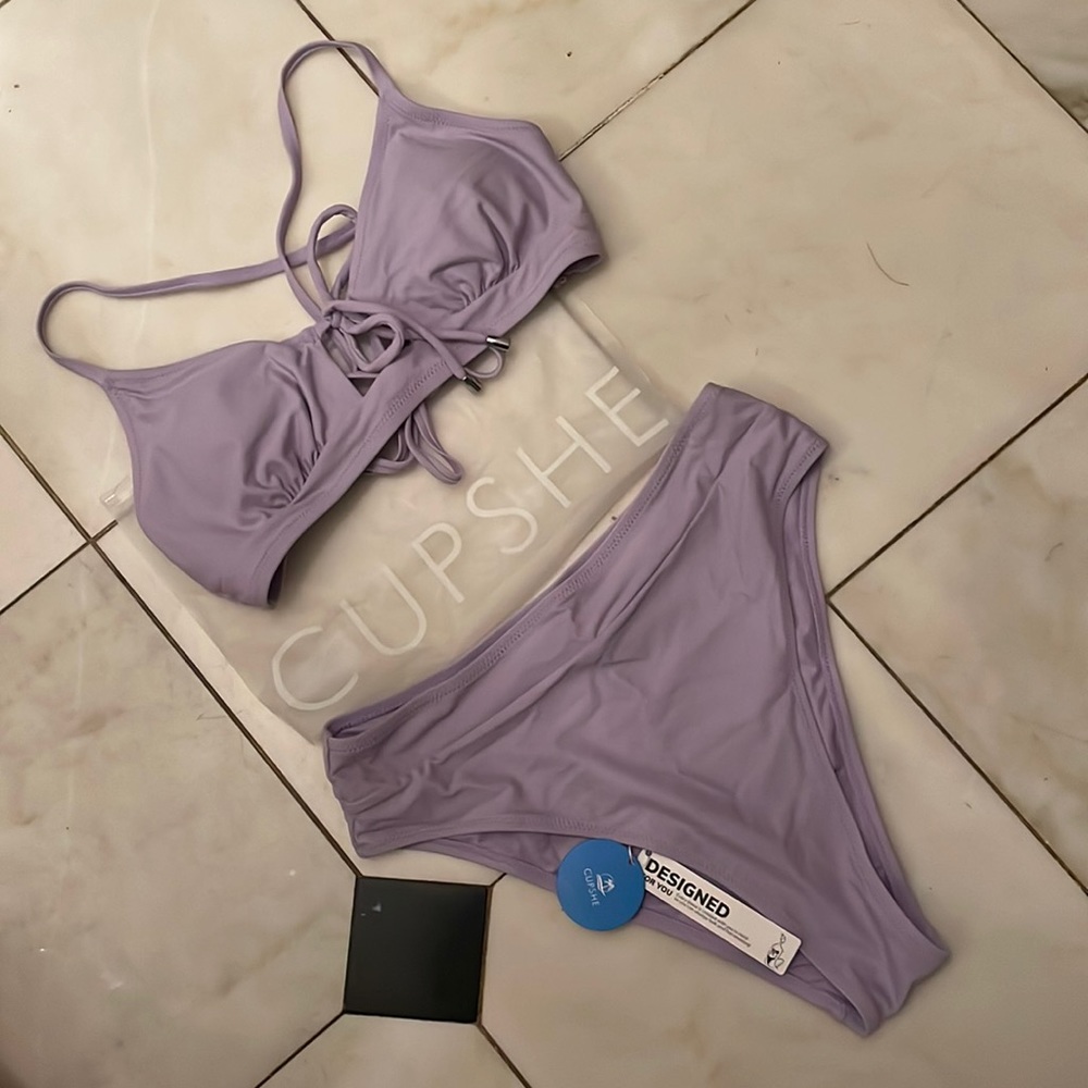 Cupshe NWT Violet Bikini